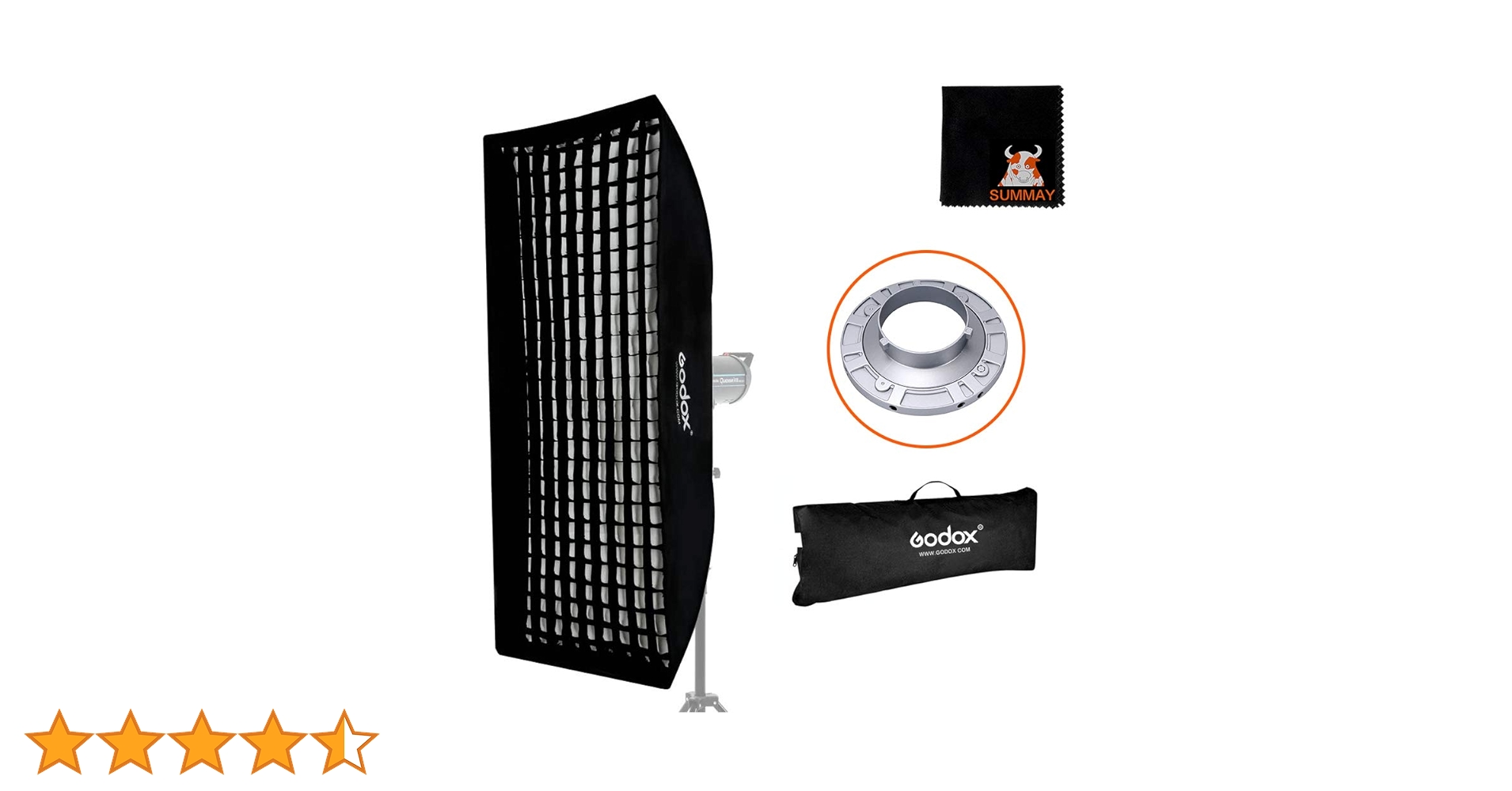 Amazon | GODOX 50x130cm グリッドソフトボックス ボーエンズマウント